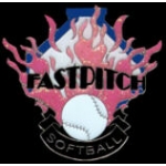 FAST PITCH GLITTER SOFTBALL PIN